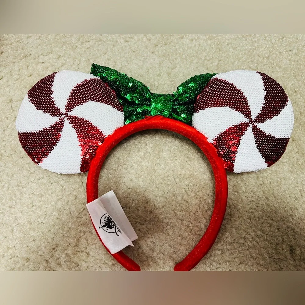 Disney Loungefly Peppermint Candy Cane Backpack and Ears Limited Edition Rare